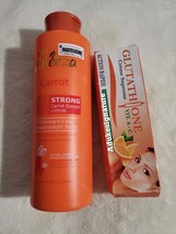 Aneeza strong carrot extract lotion 500ml & glutathione vitamin c supreme cream - $63.00