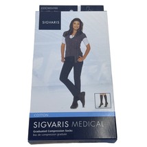 Sigvaris Essential 233 Cotton Women&#39;s Closed Toe Knee Highs 30-40 mmHg S... - £47.39 GBP