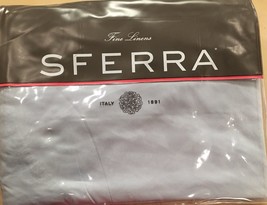 SFERRA &quot;FIONA 3200&quot;2pc KING DUVET &amp; KING FITTED SATEEN  DUSTY/POOSIDE BL... - $385.80