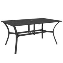 Outsunny Outdoor Dining Table: Steel, 6-Person - $4,864.84 MXN