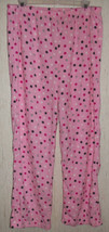 NEW WOMENS PINK W/ POLKA DOTS SUPER SOFT FLEECE PAJAMA / LOUNGE PANTS  S... - £14.63 GBP