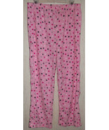 NEW WOMENS PINK W/ POLKA DOTS SUPER SOFT FLEECE PAJAMA / LOUNGE PANTS  S... - €16,19 EUR