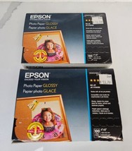 Lot of 2 Epson Photo Paper Glossy S042038 - 4&quot; x 6&quot; (100 sheets each) NEW - $24.70
