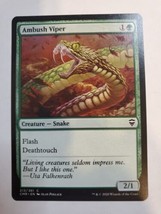 MTG Magic The Gathering Card Ambush Viper Creature Snake Green Commander Legends - £5.92 GBP