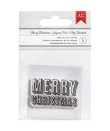 Deck The Halls Collection Christmas Clear Acrylic Stamps Merry Christmas - $21.68