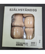 IKEA New 704.148.17 SJALVSTANDIG BEECH 6&quot; LEGS, 2 Pack, NATURAL untreate... - $12.82