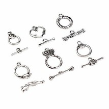 Jewelry Toggle Clasps Antiqued Silver Bracelet Necklace T Clasps 6 Sets ... - £5.64 GBP