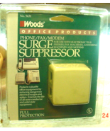 NOS Woods Modem / Phone / Fax Surge Suppressor, With Alarm, Protects fro... - $256.01 MXN
