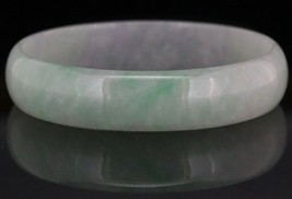 Estate Certified Oriental Green Jade Bangle Bracelet - £389.35 GBP
