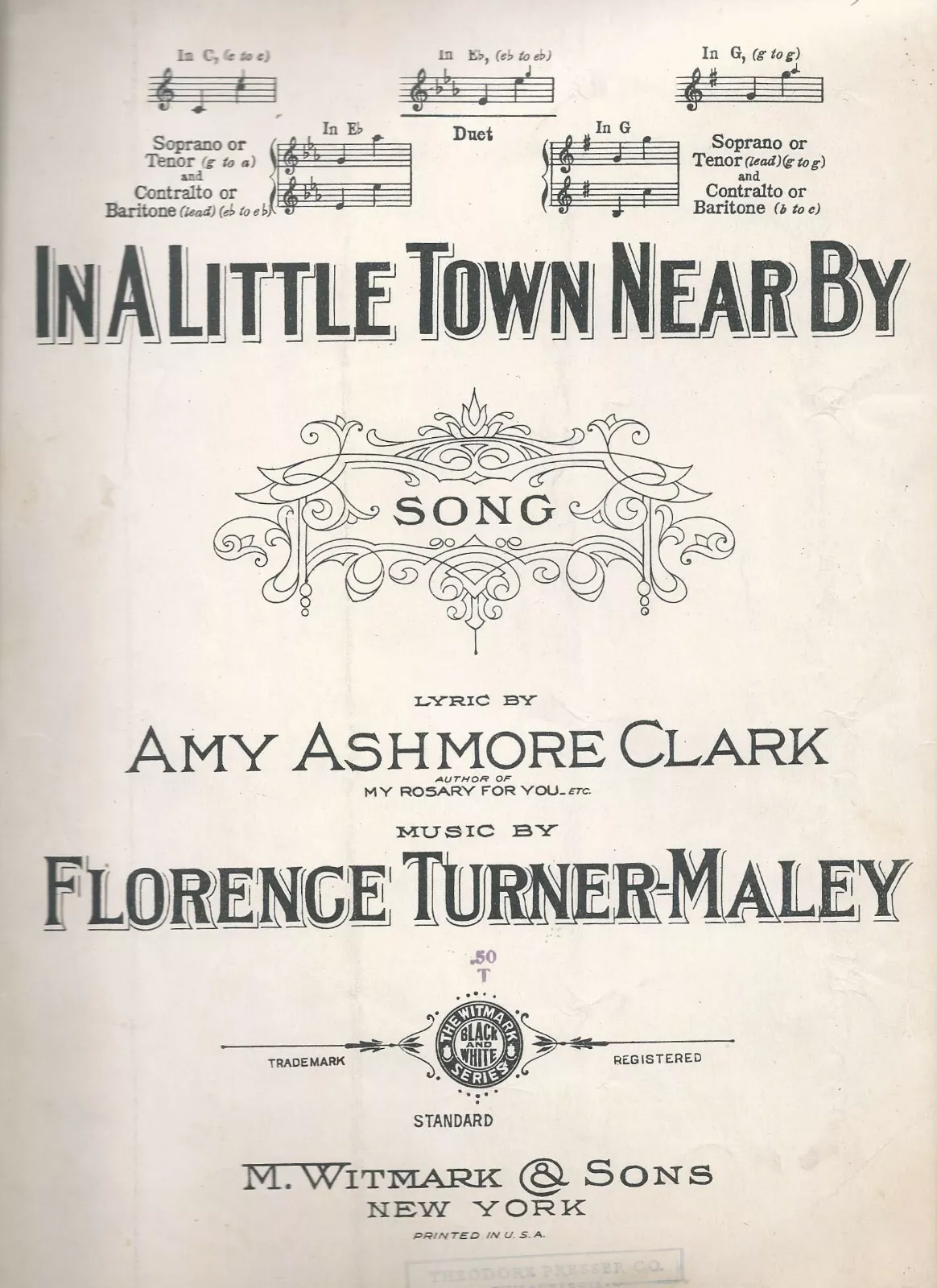 In A Little Town Near By (sheet music) - $110.46 MXN