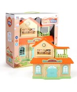 Mini Dollhouse Kit with Furniture Music &amp; Lights - Tiny Villa Toy Birthd... - £24.26 GBP