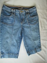 a.n.a. shorts  jean walking  Bermuda Size 8 med wash  denim  inseam 13&quot; - $10.73