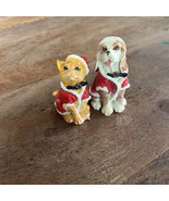 Vintage Humane Society of the United States Christmas Dog/Cat Figurines ... - $214.77 MXN