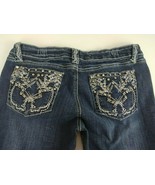 Grace in LA USA Womens Distressed Embroidered Rhinestone Jeans Size 11 - $548.80 MXN