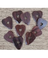 Heart Shaped Boyfriend Gift Rose wood 10 pcs Handmade Guitar Picks Plectrums - $27.00