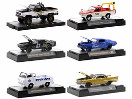Auto Meets Set of 6 Cars IN DISPLAY CASES Release 64 Limited Edition to 9600 Pcs - £55.28 GBP