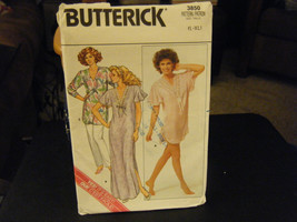 Butterick 3850 Misses Nightshirt &amp; Pants Pattern - Size L-XL (16-22) - £8.80 GBP