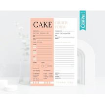 Custom Cake Order Form, Bakery Order Form, Custom Order Form, Cupcake Order Form - £2.32 GBP