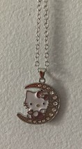 Hello Kitty “Kitty In The Moon Love” 24 in Necklace. Pink, White &amp; Silve... - $12.99