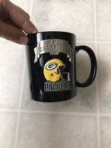 Green Bay Packers NFL 12 Oz. Black Pewter Logo Coffee Mug  NFC Champions 1996  - $25.23