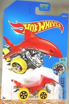 2017 Hot Wheels #345 Street Beasts 4/10 SHARK BITE Red w/Yellow Wheels Black 5Sp - £13.82 GBP