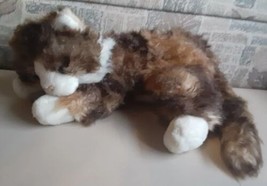 Vtg TY 15&quot; Plush JUMBLES Calico Cat 2004 stuffed animal orange brown furry - £19.70 GBP