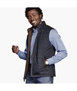 Johnston &amp; Murphy Men's Reversible Vest Navy Plaid/Brown - $155.20