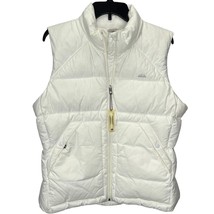 Adidas Womens Helionic White Down Puffer Vest Full Zip Size L Dupont Lin... - £63.78 GBP