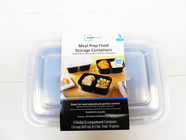 Food Storage Meal Prep Containers Lunch Container 5 pack Bowls BPA Free Divided - £6.50 GBP