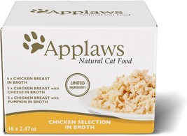 Applaws Wet Cat Food, 16 Count, Limited Ingredient Canned Wet Cat Food, Chicken - £38.09 GBP