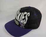 Colorado Rockies Logo 7 Snapback Hat Big Spell Out Vintage - $69.99