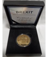 2016 The Brexit 24 carat Gold Plated Commemorative Coin Art Round Proof ... - £44.74 GBP
