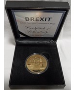 2016 The Brexit 24 carat Gold Plated Commemorative Coin Art Round Proof ... - £42.77 GBP