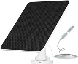 6W Solar Panel for Security Camera USB Solar Panel Compatible with Rechargeable  - £35.84 GBP