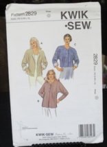 Kwik Sew 2829 Misses Jackets Pattern - Size XS/S/M/L/XL Bust 31.5 to 45 - $16.82
