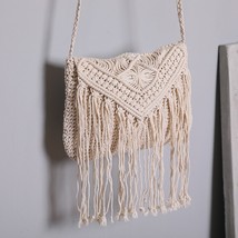 Fashion Woven Hollow Shoulder Crossbdoy Bags Female Straw Summer Beach Travel Ha - £19.79 GBP