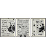 Edgar Allan Poe Gothic Raven Quotes 11X14 - Spooky Horror Poster, Witch ... - £32.23 GBP