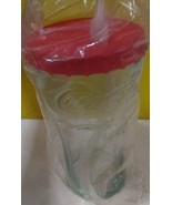 Coca Cola 32 Oz Contour Plastic Glass With Lid &amp; Straw - $34.19 CAD