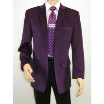 Men's Velvet Sports Coat Grammy Amy Award By BASSIRI , LEONARDI Style J1042 Plum image 6