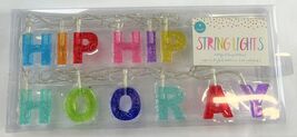 HIP HIP HOORAY Party String Lights 6.6&#39; Reusable Special Occasion &amp; Birt... - $130.36 MXN