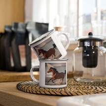 Arabian Horse Galloping Enamel Mug - $26.50
