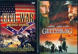 Civil War: America Divided &amp; Gettysburg - New 4 Dvd - £15.92 GBP