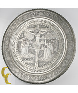 Antique Argent Revêtu Bronze Orientale Orthodoxe Plateau 15 1/2 &quot; Diamètre - €226,19 EUR