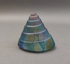 Fenton Vintage Hand Painted Satin Reuven Art Glass Conch Sea Shell Figurine - £156.90 GBP