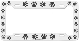 Paw Print License Plate Frame - $12.60