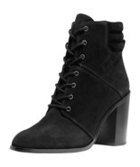 NEW MICHAEL KORS BLACK LEATHER SUEDE COMBUT BOOTS SIZE 9 M $225 - $157.67