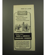 1950 Bank of America Travelers Cheques Ad - Travel carefree in Cheyenne - £14.55 GBP