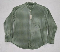 Reed Edward Washed Shirting Outfittters Shirt Size XL Cotton Green - £12.88 GBP