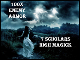 100X 7 Scholars Work Enemy Armor Highest Protection Extreme Magick Ring Pendant - £79.73 GBP