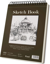 9 X 12 Inches Sketch Book, Top Spiral Bound Sketch Pad, 1 Pack 100-Sheets (68Lb/ - £13.66 GBP